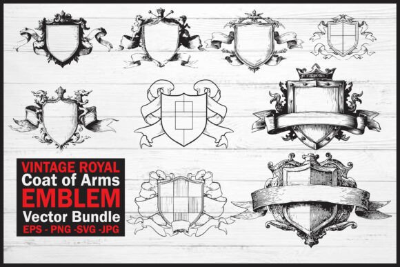 Download Royal Coat of Arms Emblem Vector Bundle - Premium Resources