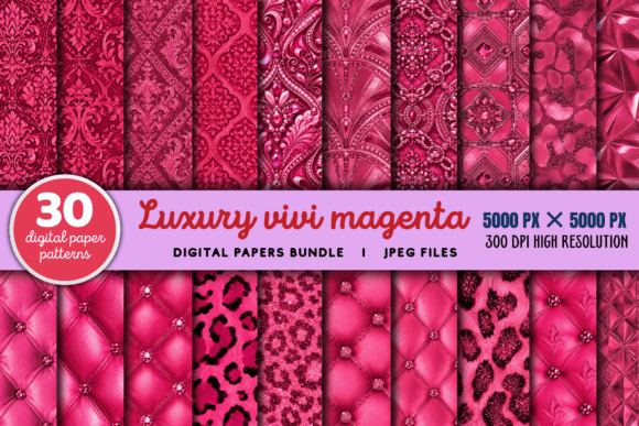 Download Luxury Vivid Magenta Digital Papers - Premium Resources