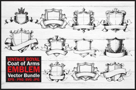 Download Royal Coat of Arms Emblem Vector Bundle - Emblem Collection