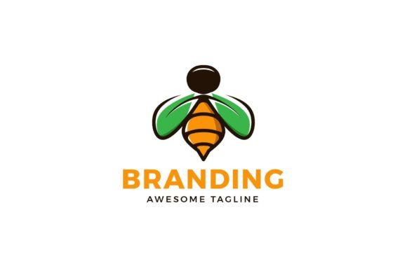 Download Creative Bee Logo Design with Nature - Creative Collection