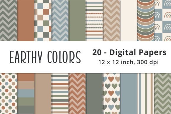 Download Earth Tones Scrapbook Paper Backgrounds - Earth Collection
