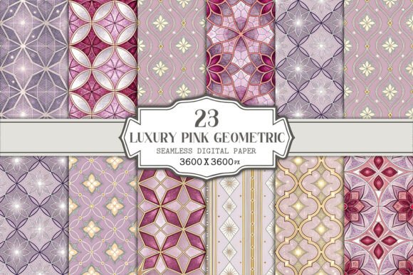 Download Luxury Pink Geometric Seamless Pattern - Luxury Collection