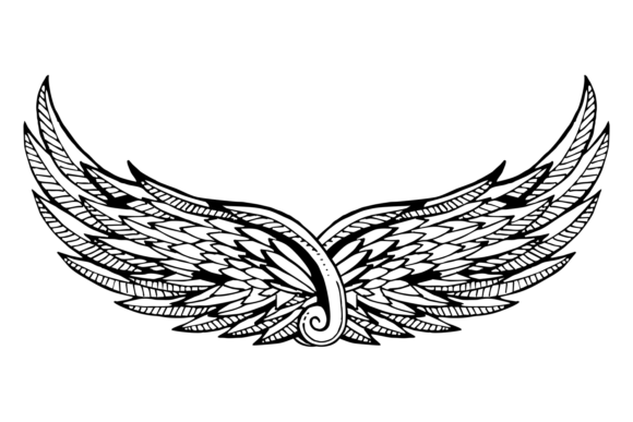 Download Bird Wings Emblem Engraving. Hand Drawn - Emblem Collection
