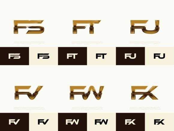 Download 6 Sets of FS-FX Initials Luxury Logos - Luxury Collection