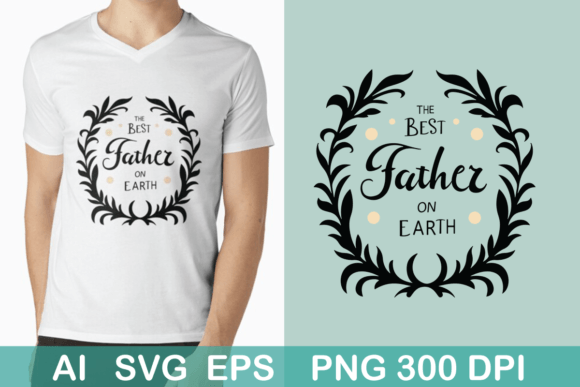 Download The Best Father on Earth Ornate Design - Earth Collection