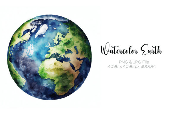 Download Watercolor Earth Clipart - Earth Collection